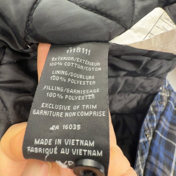 BC‎ CLOTHING Plaid Lined Blue Grey Black Fall Jacket Gorpcore Hackburry sz S - Picture 4 of 5